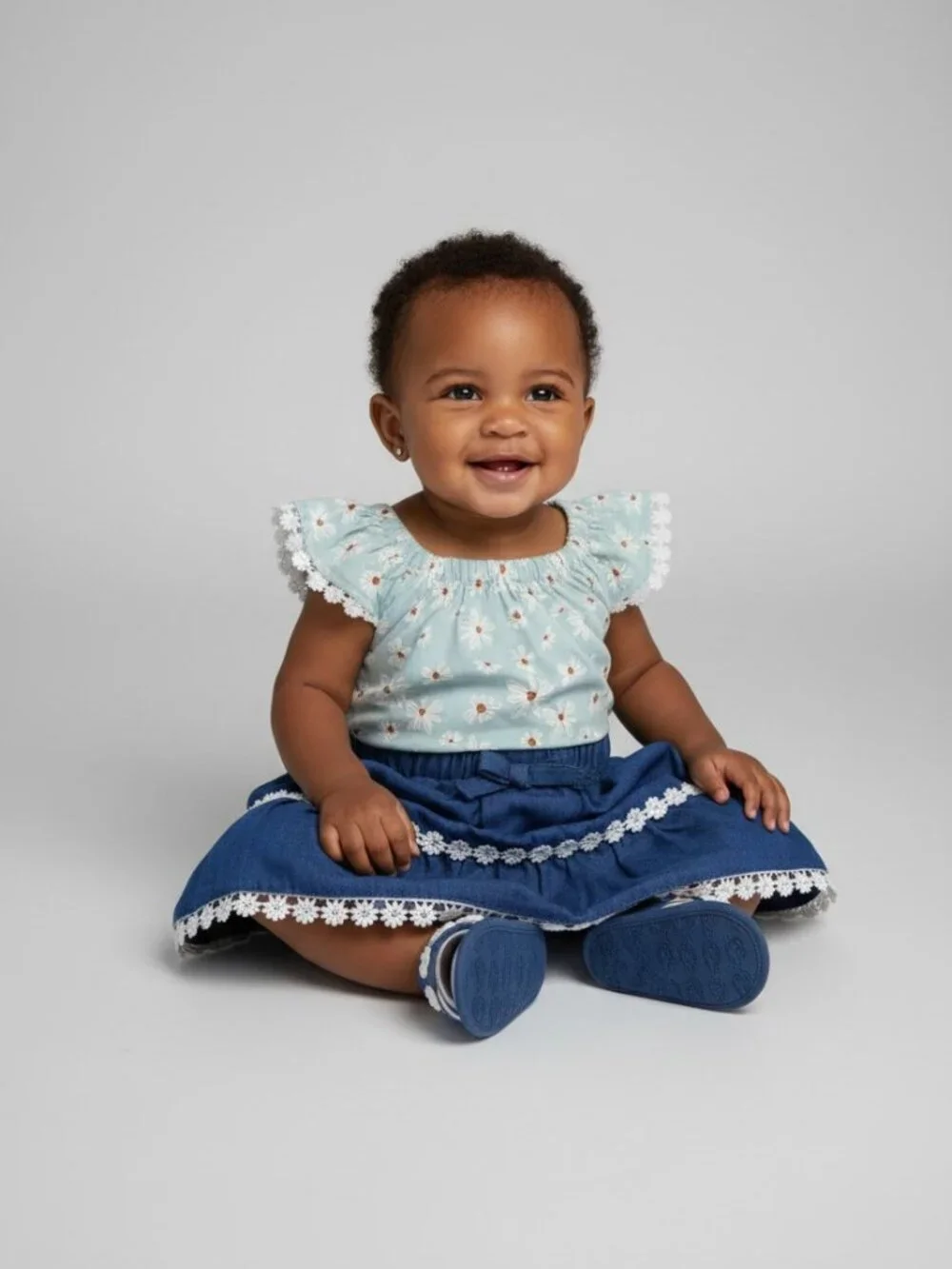 Baby by Rachel Zoe Baby Girl 4-Piece Daisy Outfit Set – Size 6-9M